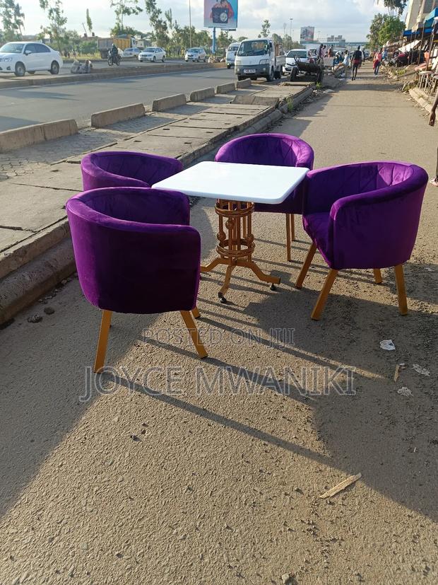 Vip Restaurant Set With Purple Seats