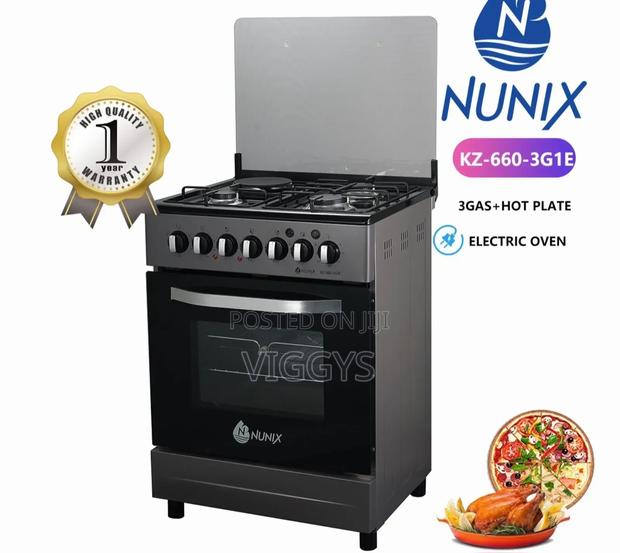 Nunix 60×60 3+1 Freestanding Cooker With Electric Oven **