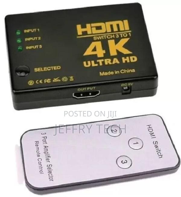 Balrama 3 Way Hdmi Switch 3x1 With Remote Control 3 Port HDM