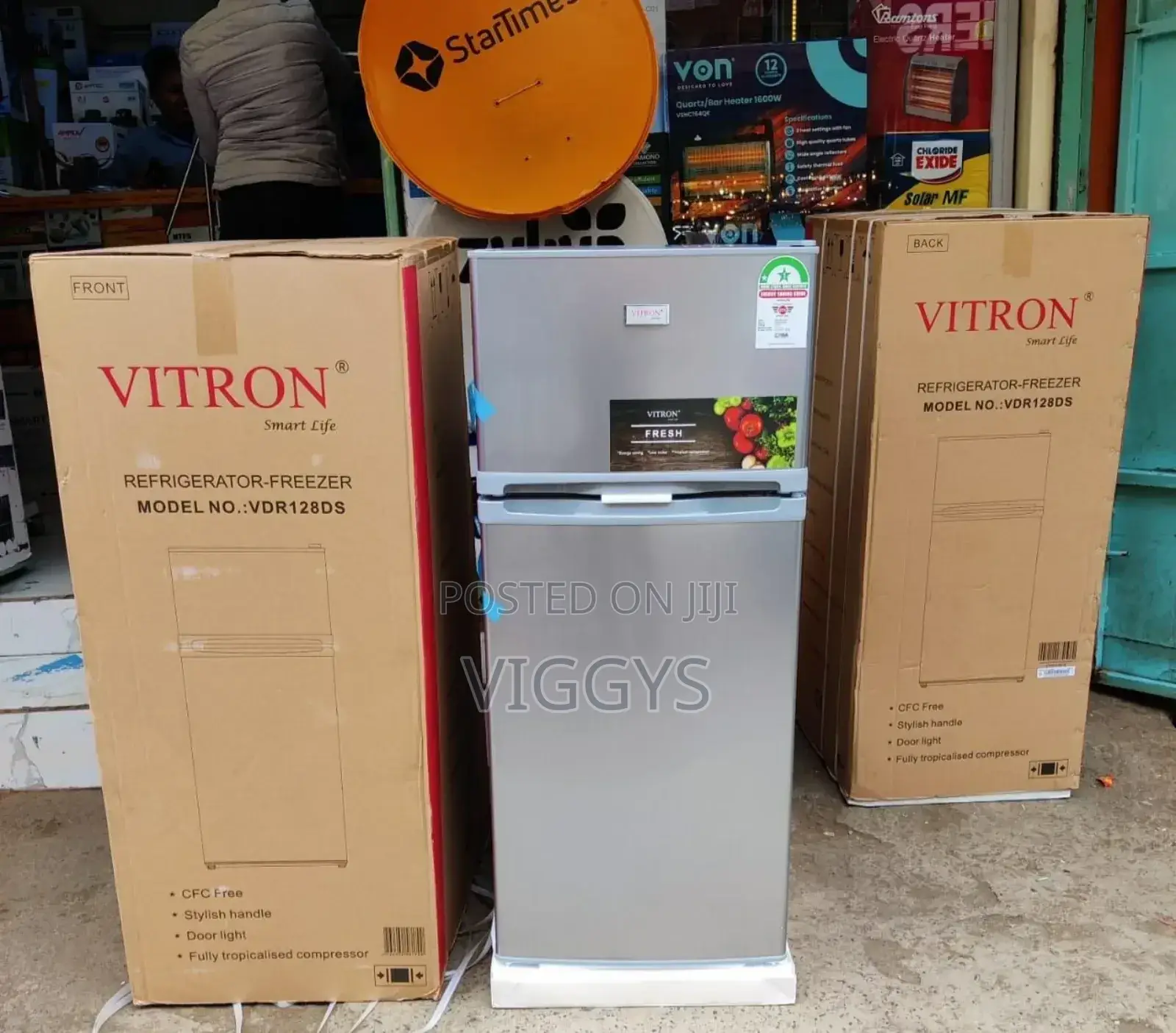 *Vitron 128 Litres Double Door Refrigerator Available