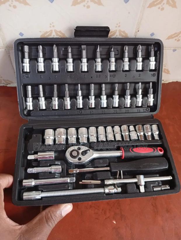 New Vanadium 46 Pcs Socket Wrench Spanners Set - main view