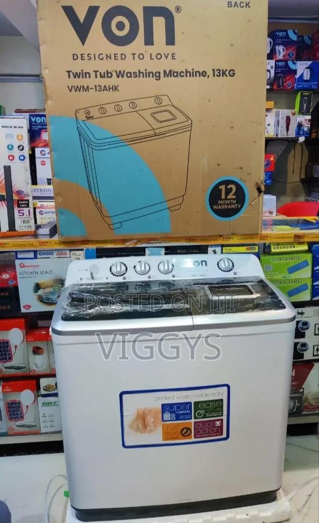 *Von 13kg Washing Machine, Twin Tub Semi Automatic