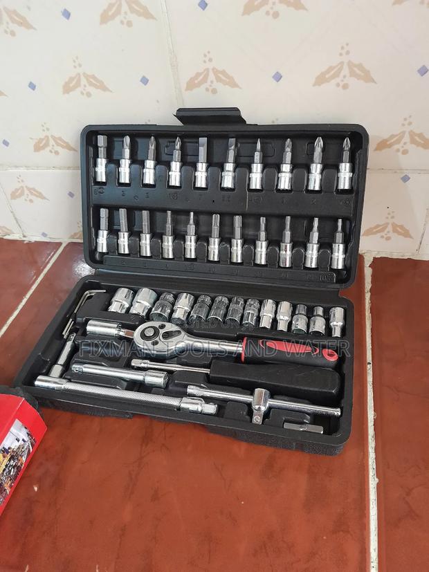 Chrome Mechanical 46 Socket Spanners Set - main view