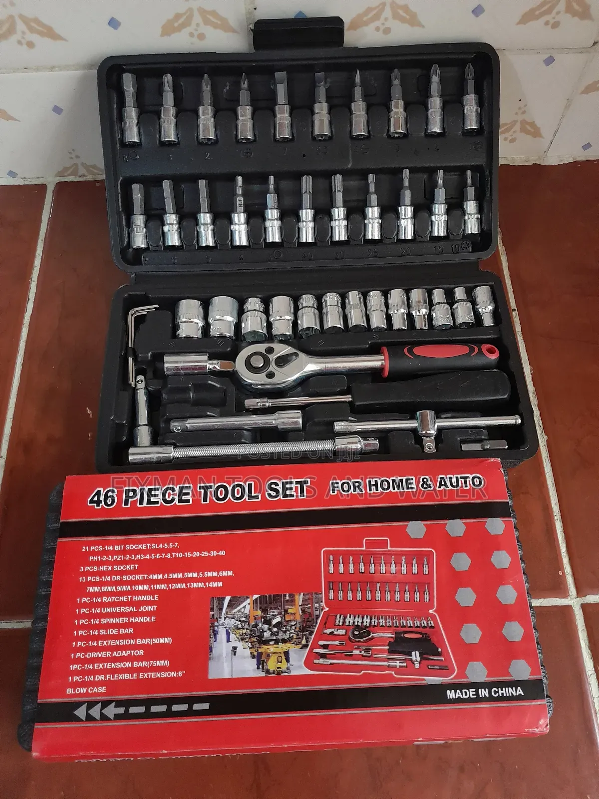 Chrome Mechanical 46 Socket Spanners Set
