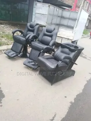 Modified Black Leather Working Chair