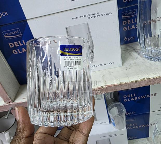 330 Ml Quality Ribbed Whiskey Glassware - main view