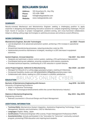 Ats Compliant Cv