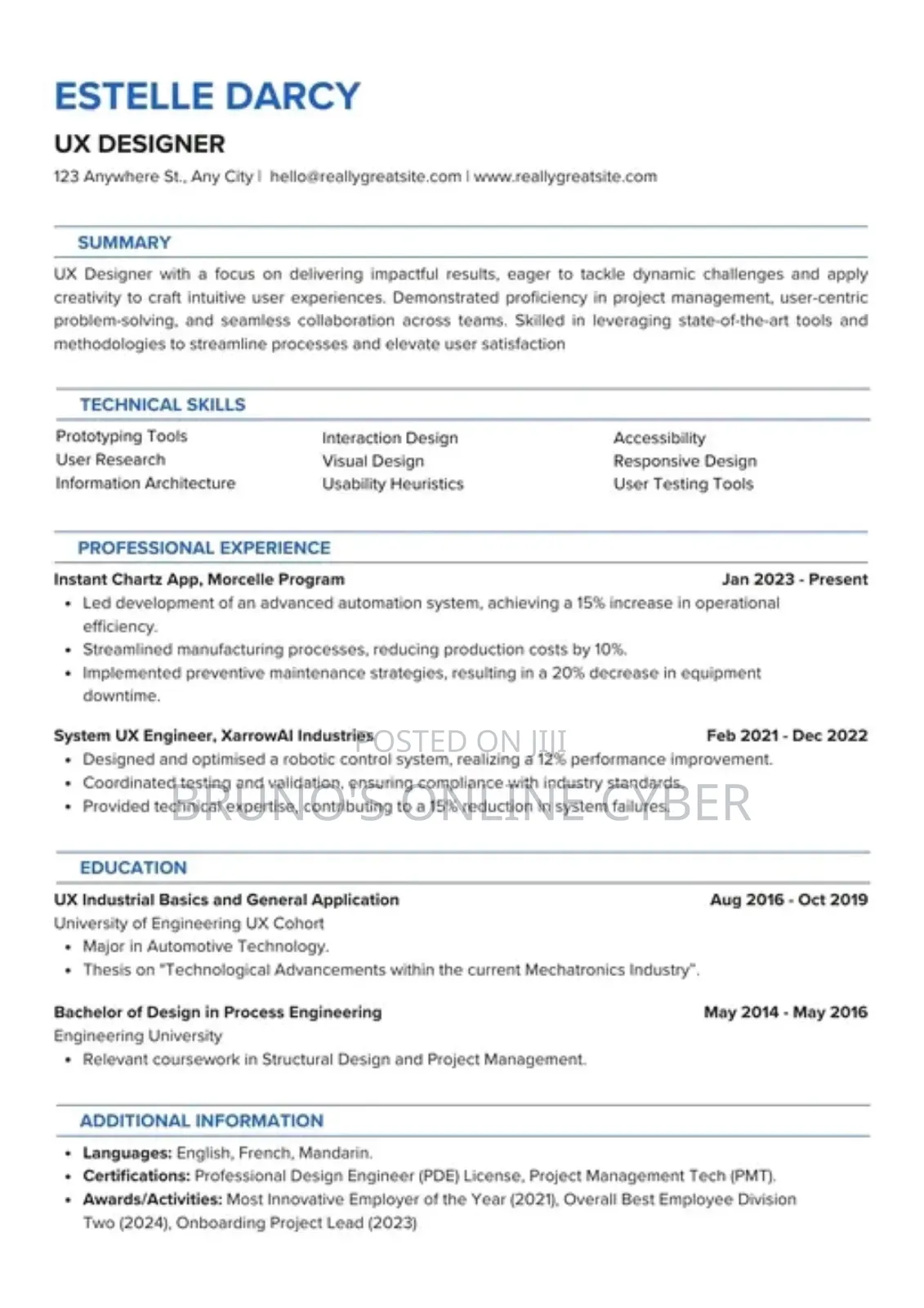 Ats Compliant Cv