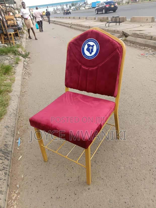 Church Chairs, Without Armrest, Red Maroon  - thumbnail 2