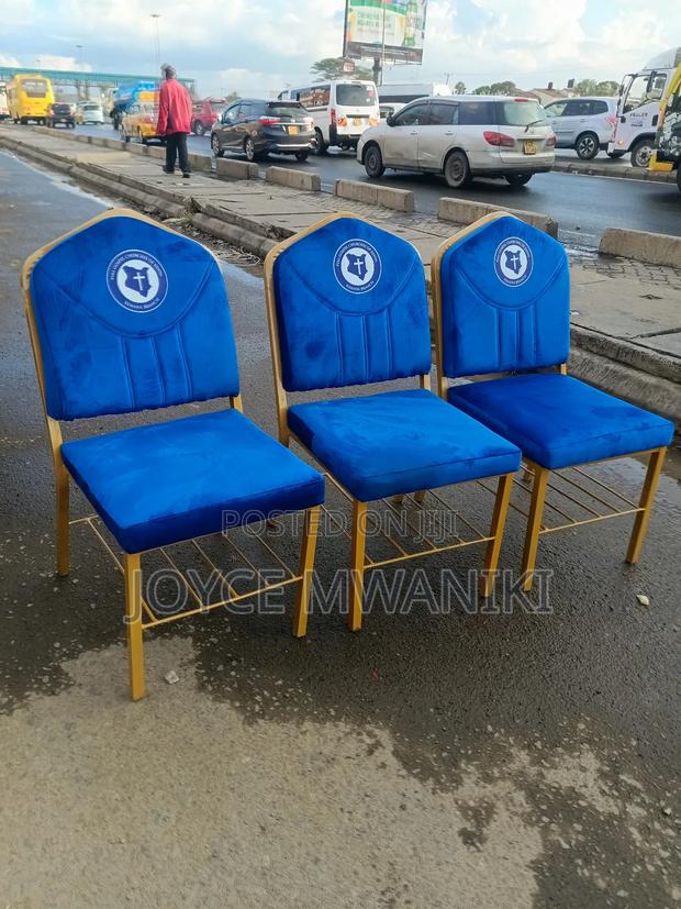 Blue Church Chairs, Without Armrest