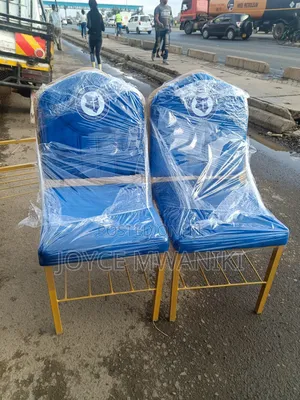 Blue Church Chairs, Without Armrest 
