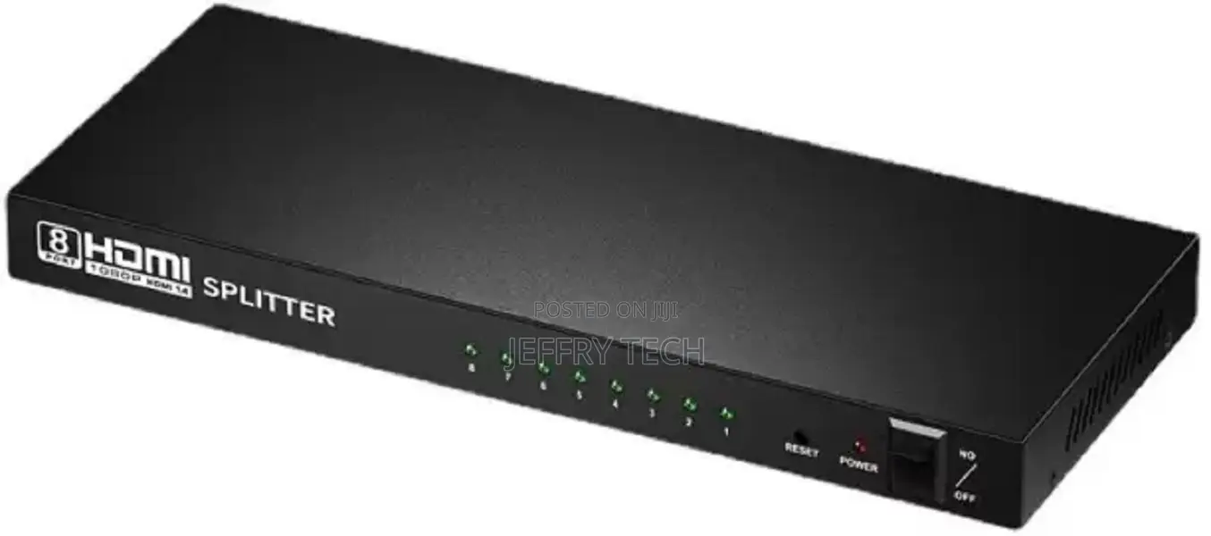 Tobo 1 in 8 Out 8ports 1x8 Hd Splitter Audio Video for 3d Hd