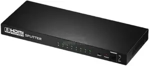 Tobo 1 in 8 Out 8ports 1x8 Hd Splitter Audio Video for 3d Hd