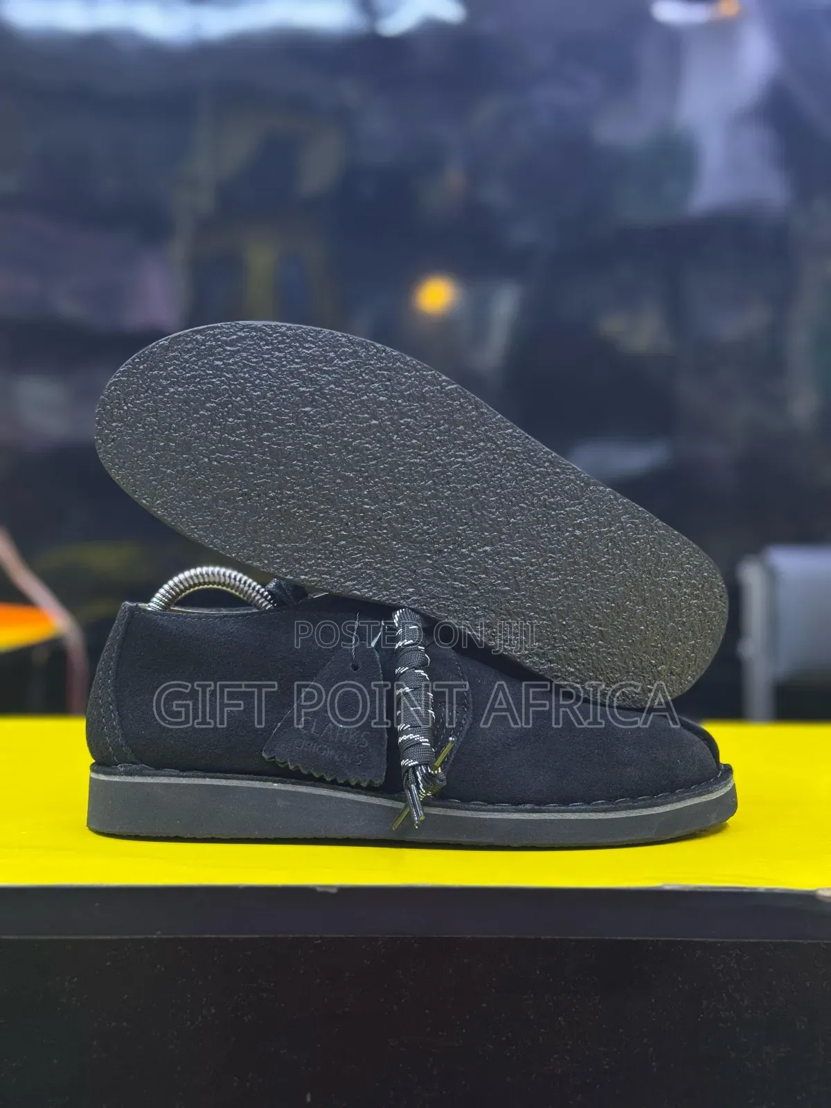New Clarks Desert Trek Black Suede Leather Bank Robber