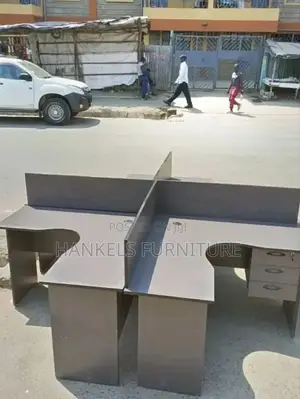 L Shape 4 Way Workstation