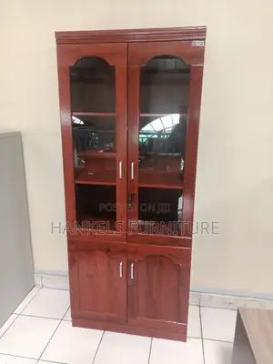 2 Door Wooden Red Brown Cabinet