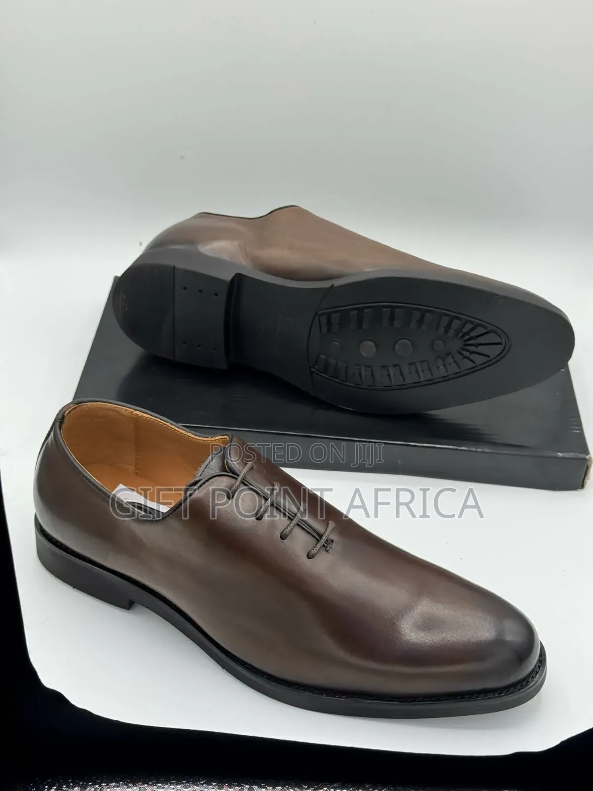 Official Brown Leather Shoes for Men With Rubber Sole