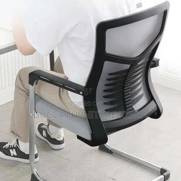 Office Chairs: Study Mesh Chair With Back Lumbar Support