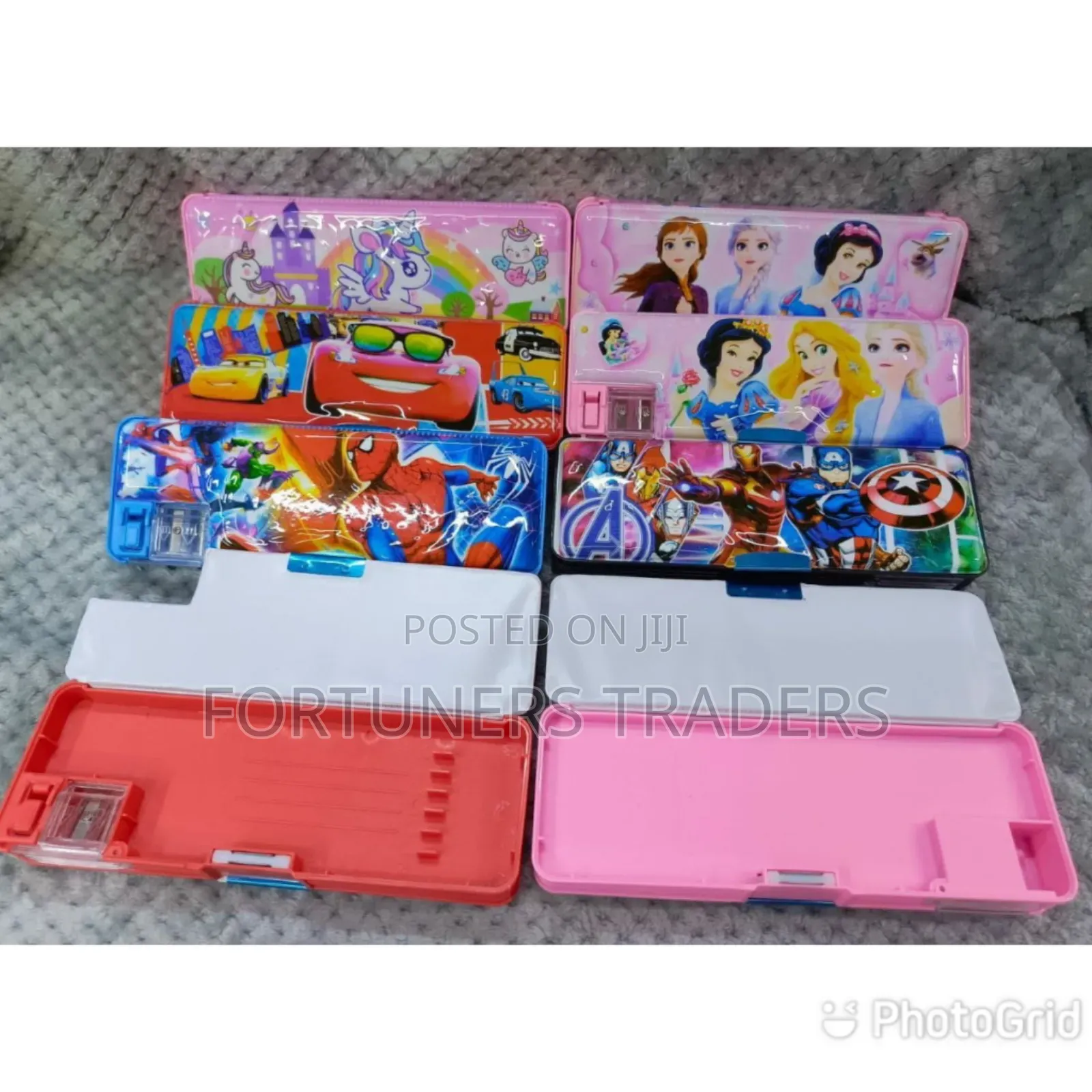 Pencil Pouch With Dual Sharpeners and Pencil Holders