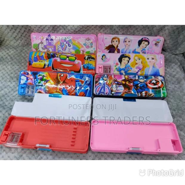 Pencil Pouch With Dual Sharpeners and Pencil Holders
