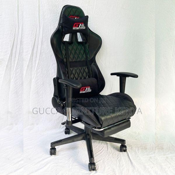 Office Chairs: Black Gaming Chair for Office Home Leather - thumbnail 5