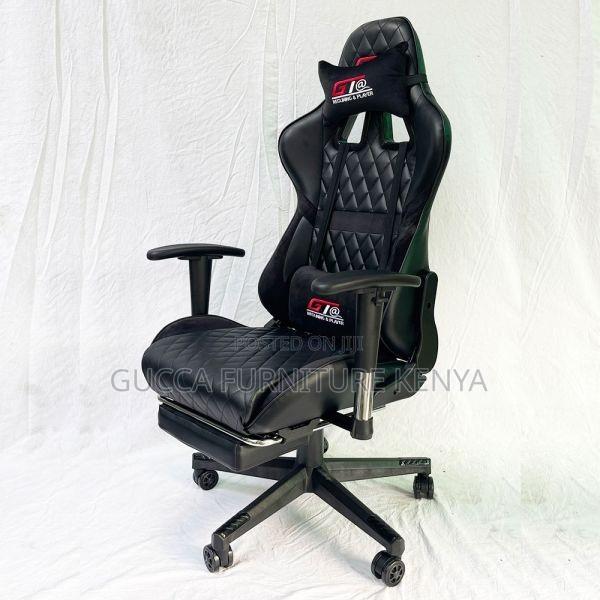 Office Chairs: Black Gaming Chair for Office Home Leather - thumbnail 6