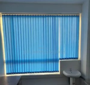 Window Blinds Vertical Blue Fabrics