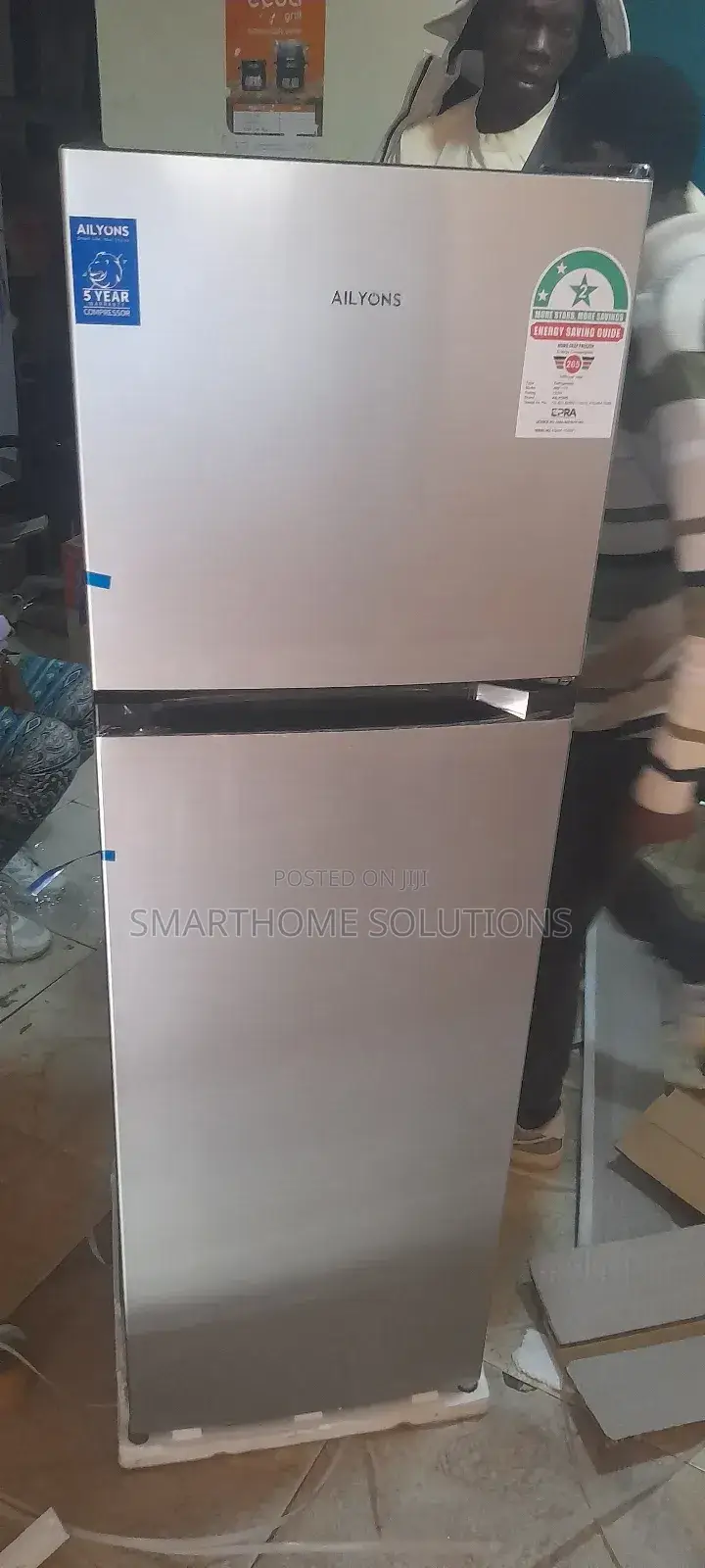 Ailyons 168litres Double Door Silver Refrigerator