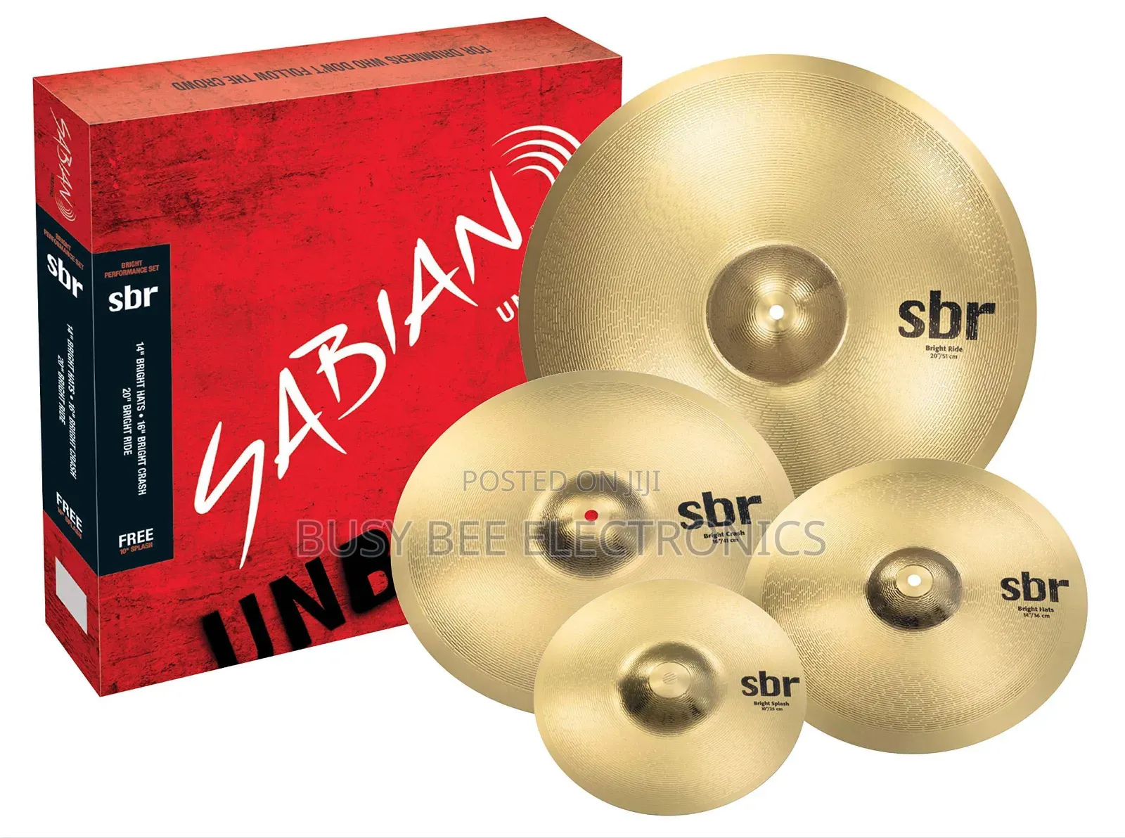 Sabian SBR Performance Cymbal Set –14′′ Hh, 16′′ Crash/Ride.