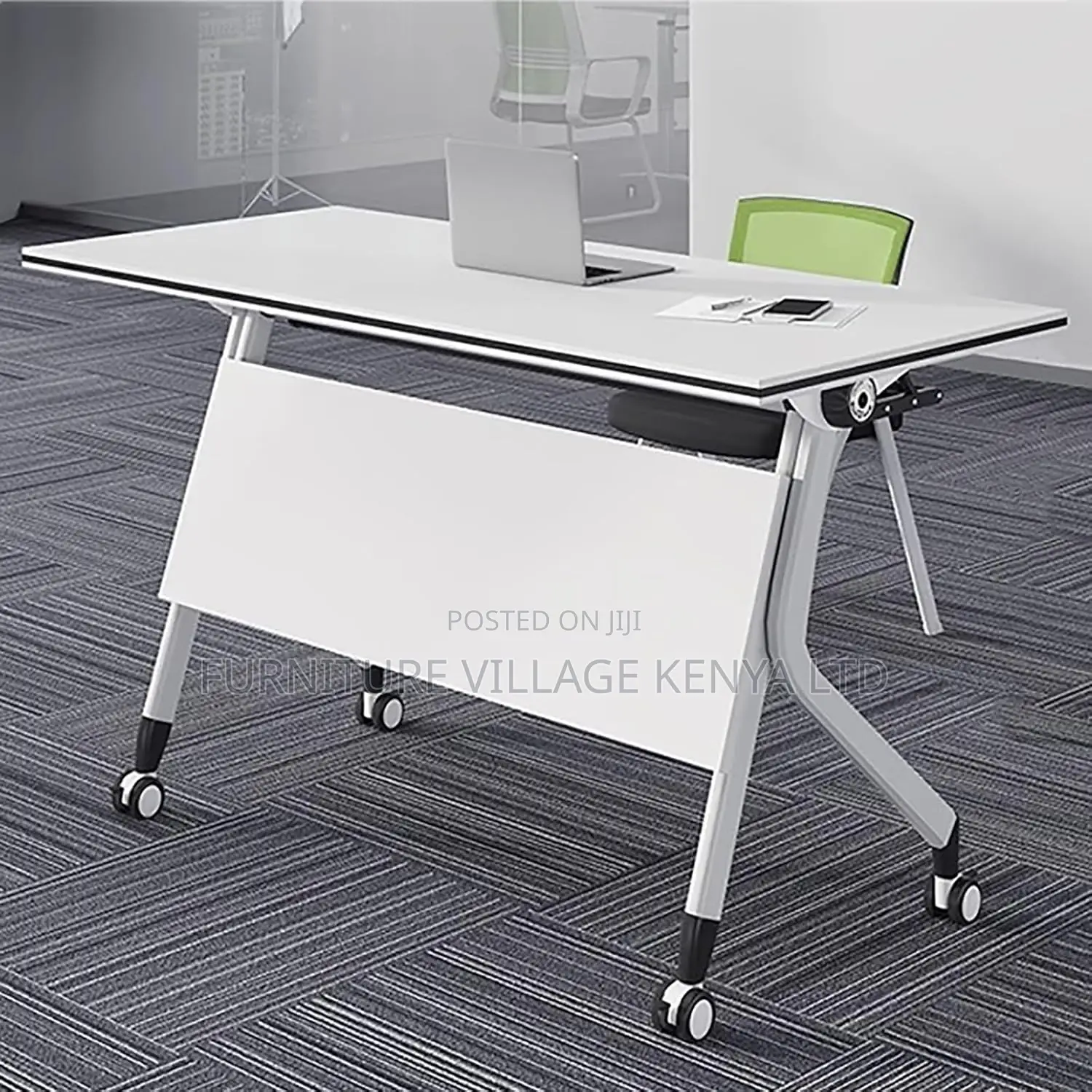 Foldable Mobile Conference Table With Silent Wheels