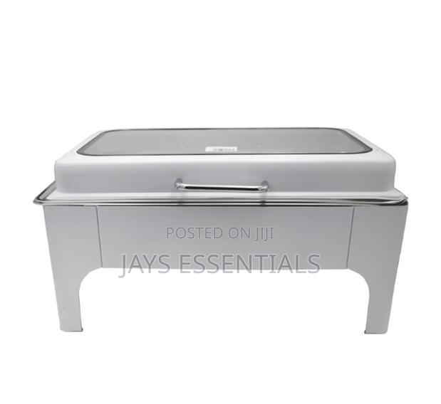 9 Litres White Hydraulic Chaffing Dish - thumbnail 2