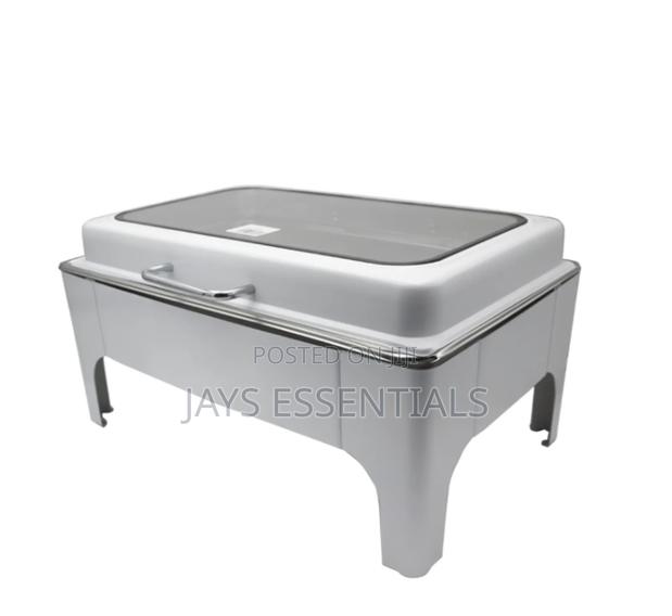 9 Litres White Hydraulic Chaffing Dish - thumbnail 3