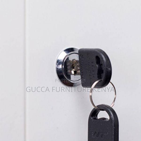 Office Cabinets: 2-Door Modern White Steel Locking Cabinet - thumbnail 5