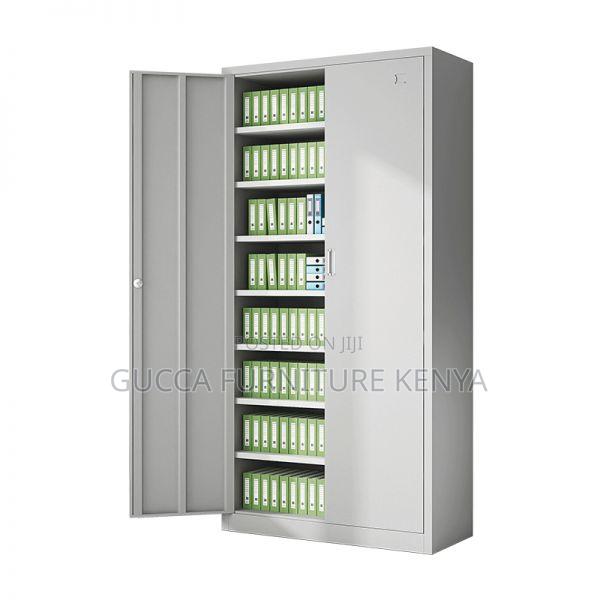 Office Cabinets: 2-Door Modern White Steel Locking Cabinet - thumbnail 6