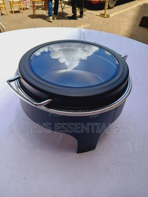 6 Litres Round Black Hydraulic Chaffing Dish - thumbnail 2