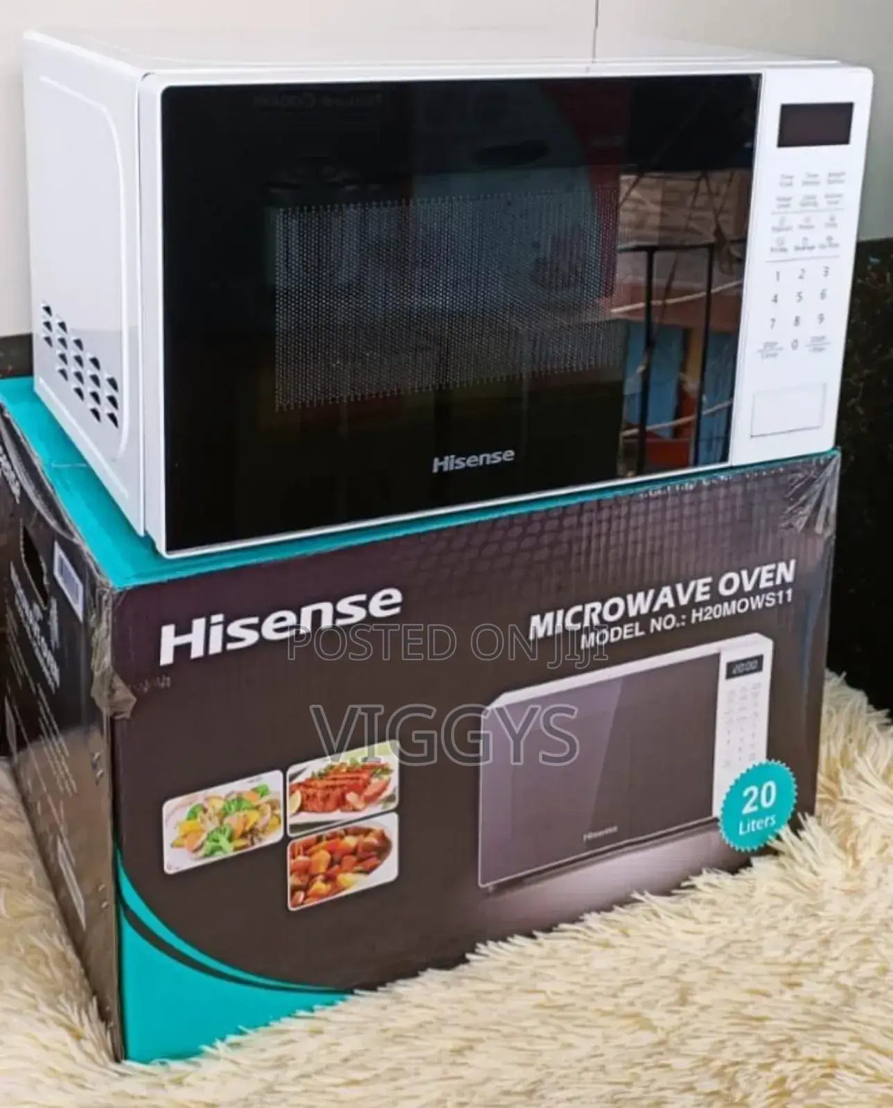 *Hisense 20 Litres Digital Microwave (White). Touch Panel
