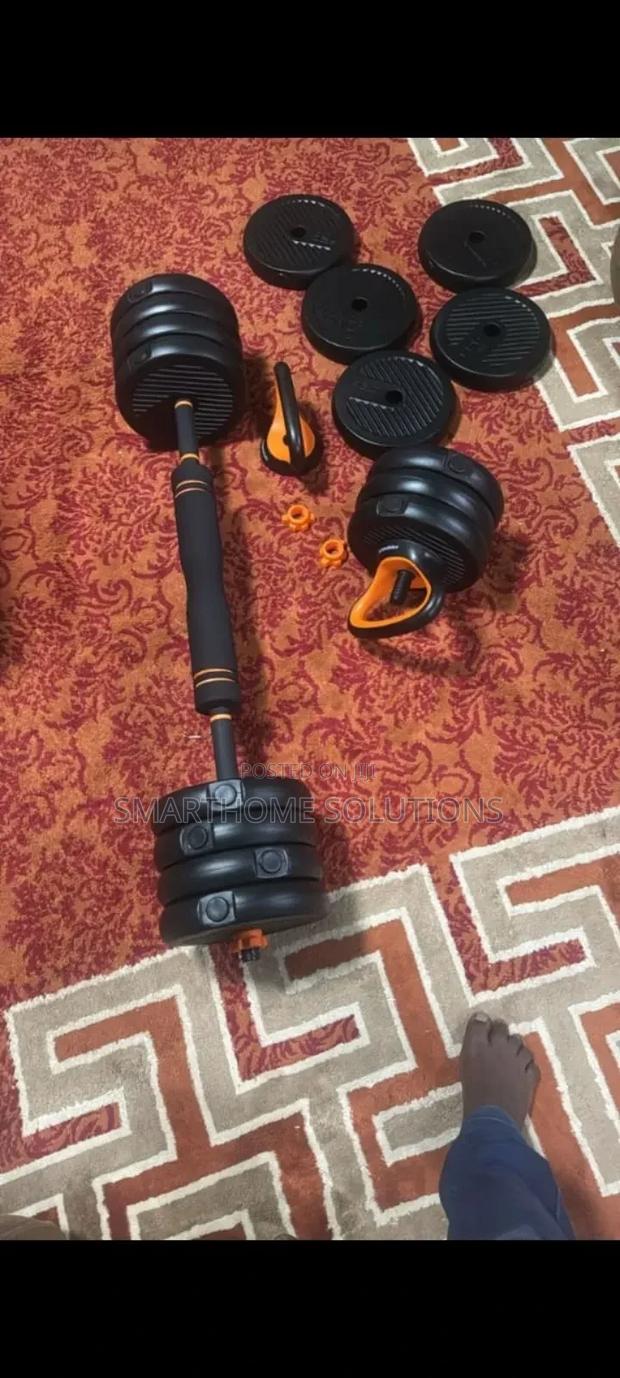 50kgs 6 in 1 Adjustable Dumbells With Kettle Bell - main view