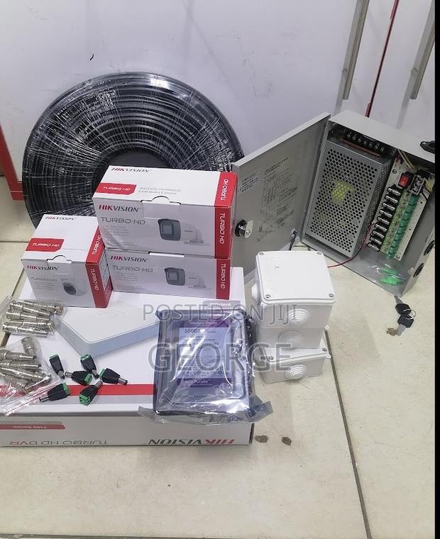 1080--3 CCTV Cameras Hikvision Complete 2mp 4 Channels Kit
