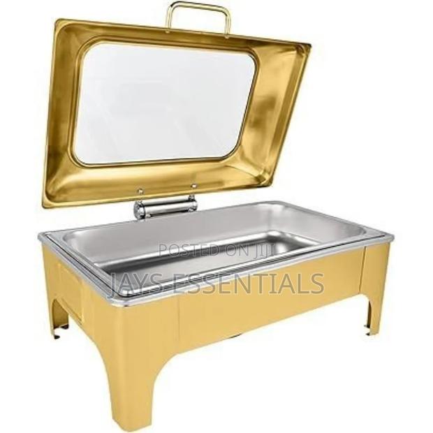9 Litres Gold Hydraulic Chaffing Dish - thumbnail 3