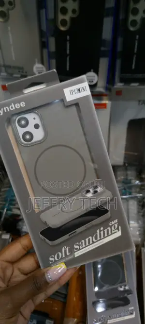 iPhone 12 Mini Syndee Soft Sanding Slim Magsafe Case-Gray