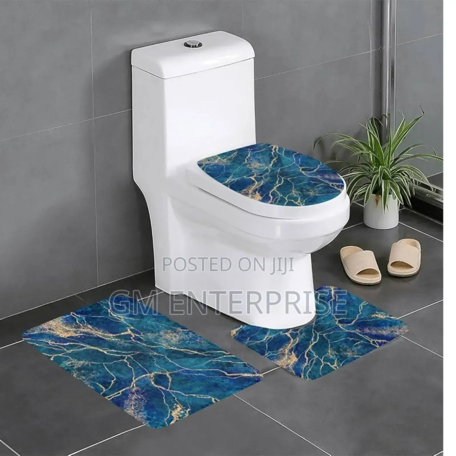 3 PCS Toilet Bathroom Mats Available in Different Styles