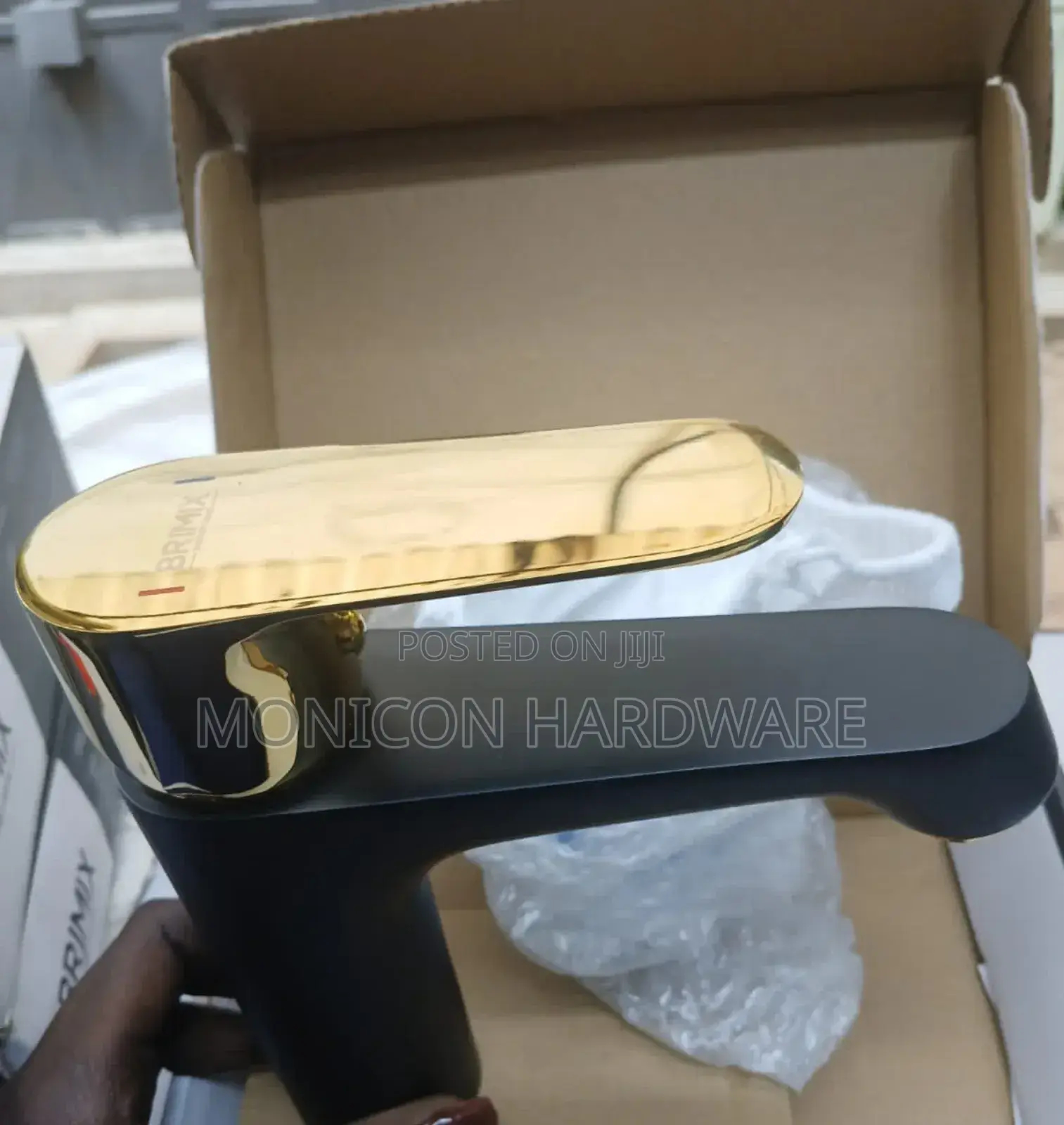 Tap Mixer Black Matt and Gold (Brimix)