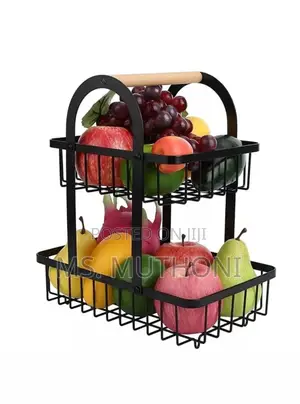 * Egg Basket Fruit Storage Basket 2-Tier Kitchen Countertop