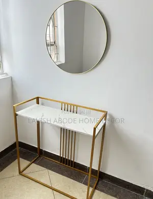 Console Table With Unbreakable Mirror Set