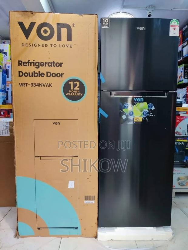 Von Fridge Double Door 334litres No Frost