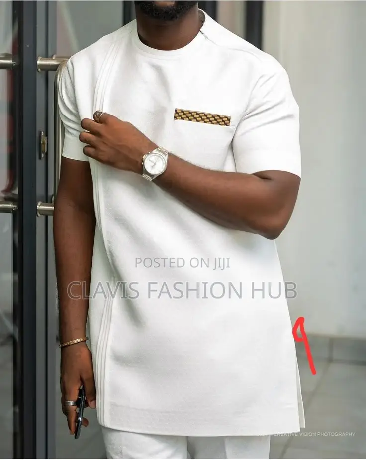White Senator Suits for Men - African