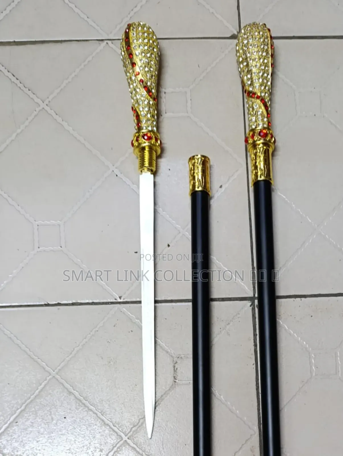 Fancy Designed Metallic Walking Sticks.