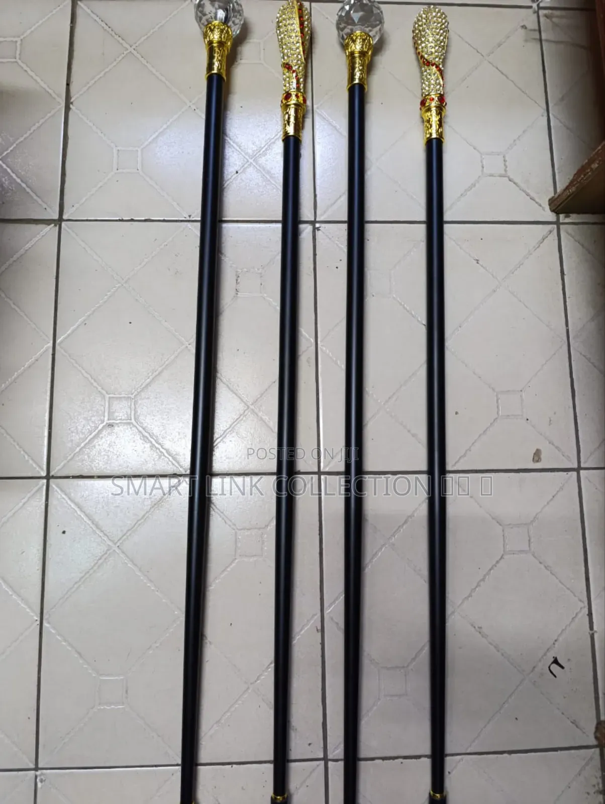 Fancy Designed Metallic Walking Sticks.