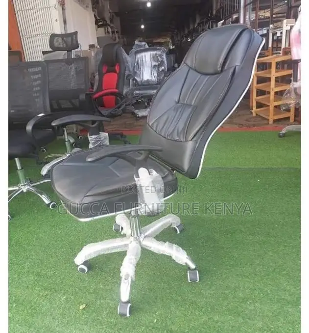 Office Chairs: High Back Leather Generic Staff Room Chair