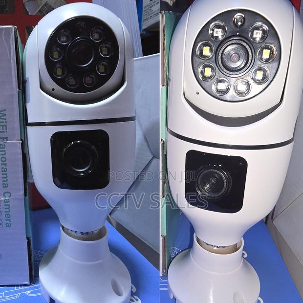 2mp+2mp V360 Bulb Wireless Wi-Fi, Indoor Camera Dual Lens